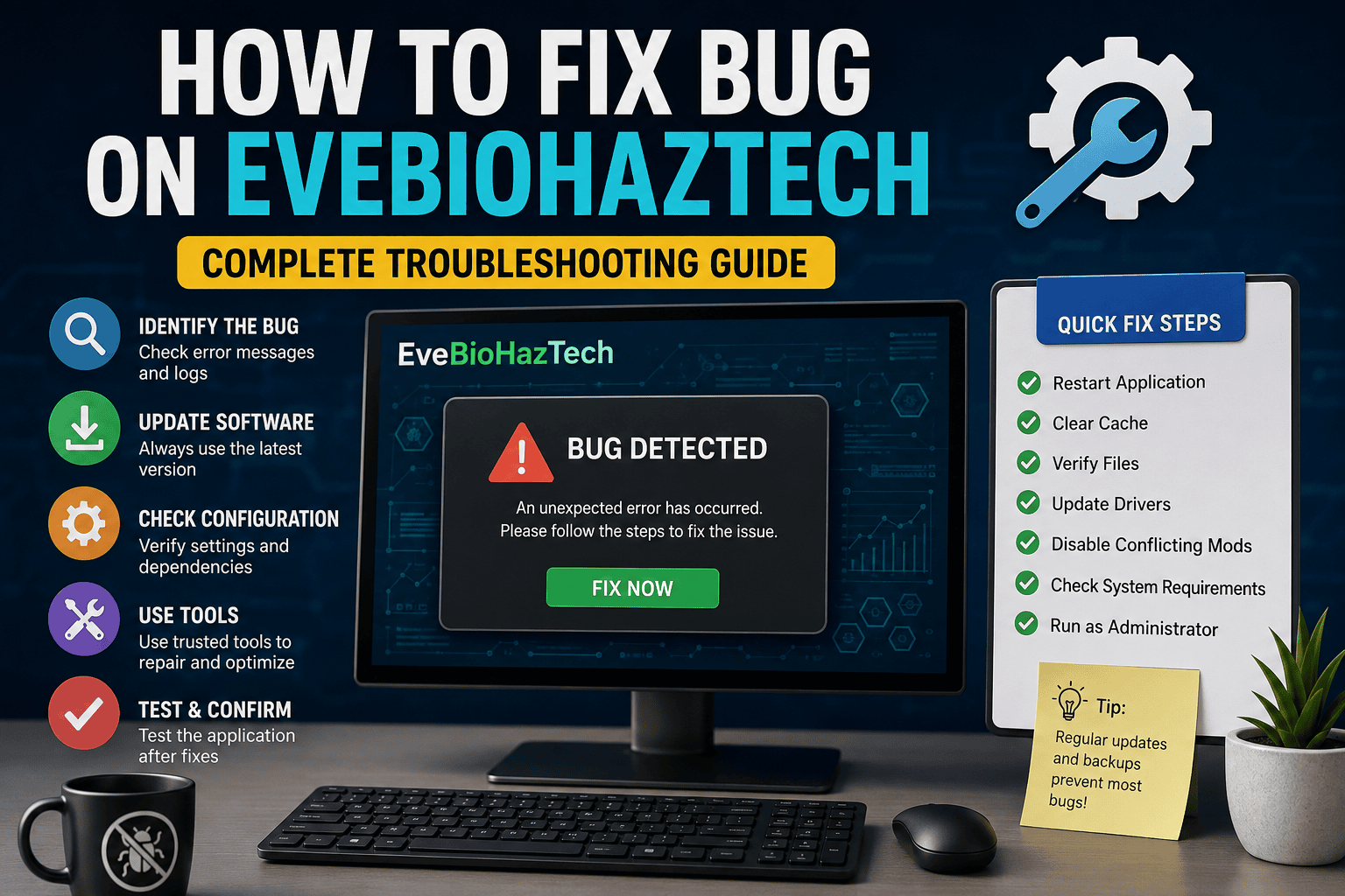 how to fix bug on evebiohaztech